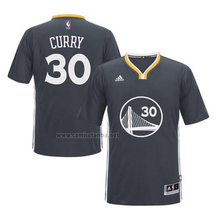 Camiseta Manga Corta Golden State Warriors Stephen Curry NO 30 Negro
